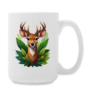 A deer or deer in the forest - Large Mug 440 ml - white - Right