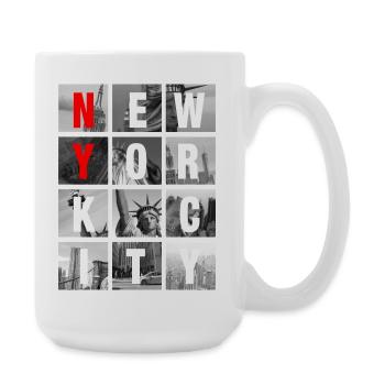 New York City Collage Grid - Large Mug 440 ml - white - Right