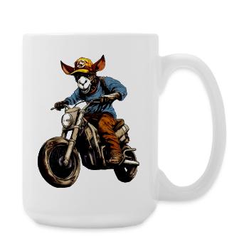 Donkey Motorcycle - Large Mug 440 ml - white - Right