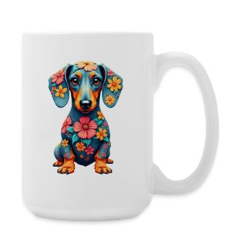 Dackel Dachshund Tekel - Große Tasse 440 ml - Weiß - Rechts
