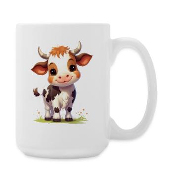 Niedliche Kuh - Große Tasse 440 ml - Weiß - Rechts