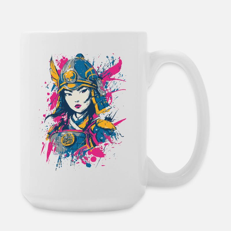 Samurai Warrior - Large Mug 440 ml - white