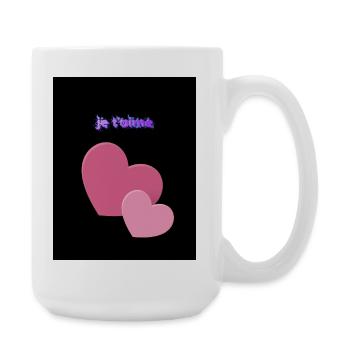I love you - Large Mug 440 ml - white - Right