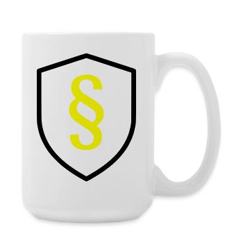 Paragraph Schild Gesetz - Große Tasse 440 ml - Weiß - Rechts