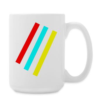 Stripes - Vector - Large Mug 440 ml - white - Right