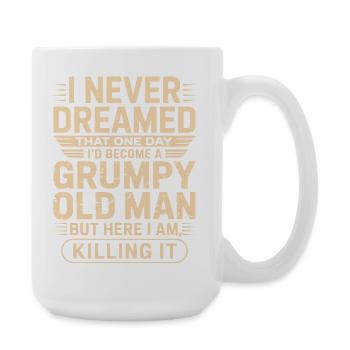 Grumpy Old Man Quote Tee - Grande tasse 440 ml - blanc - Droite