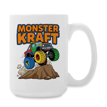 Aventure de camions puissants monstrueux - Grande tasse 440 ml - blanc - Droite