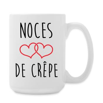 Crêpe-Hochzeitstag, 39 Jahre Ehe - Große Tasse 440 ml - Weiß - Rechts
