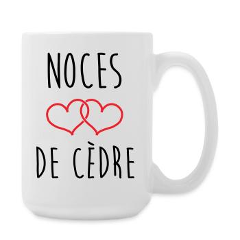 Cedar Wedding – 49 Years of Marriage - Large Mug 440 ml - white - Right
