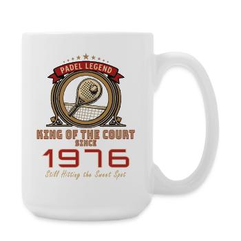 Padel Legende 1976, Geburtstags Shirt, Hoodie, Bag - Große Tasse 440 ml - Weiß - Rechts