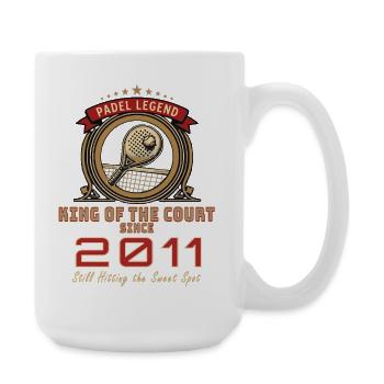 Padel Legende 2011, Geburtstags Shirt, Hoodie, Mug - Große Tasse 440 ml - Weiß - Rechts