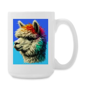 Alpaka - Große Tasse 440 ml - Weiß - Rechts
