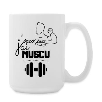 Musculation Vintage Minimal - Grande tasse 440 ml - blanc - Droite