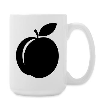 Silhouette pêche – Douce conception estivale - Grande tasse 440 ml - blanc - Droite