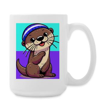 Otter - Große Tasse 440 ml - Weiß - Rechts