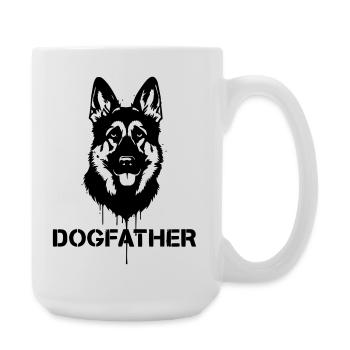 Cooler Dogfather Schäferhund Papa - Große Tasse 440 ml - Weiß - Rechts