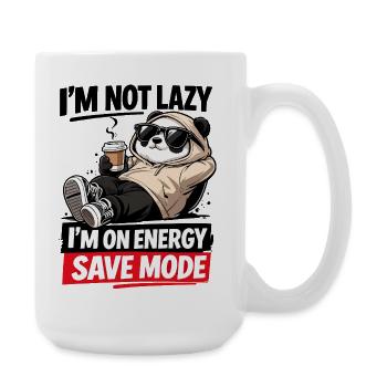 Energiesparmodus Panda - Große Tasse 440 ml - Weiß - Rechts