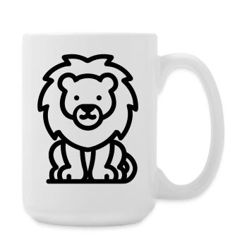 lion - Large Mug 440 ml - white - Right