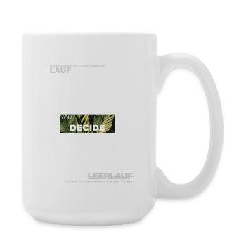 Decisions – Leaf Green Motif - Large Mug 440 ml - white - Right