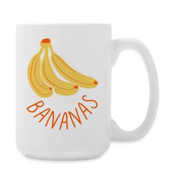Bananes Chemise aux fruits drôles Mignonne design de nourriture estivale - Grande tasse 440 ml - blanc - Droite