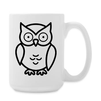 Eule - Große Tasse 440 ml - Weiß - Rechts