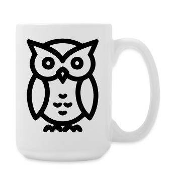 Eule - Große Tasse 440 ml - Weiß - Rechts