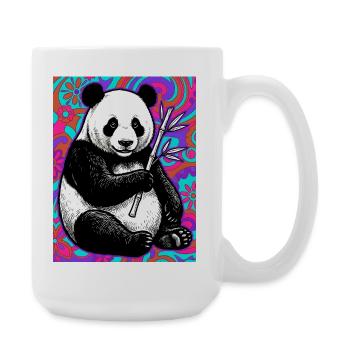Panda - Große Tasse 440 ml - Weiß - Rechts