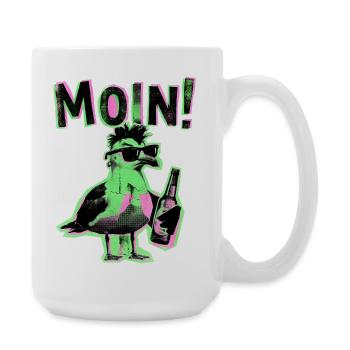Punker Möwe Kiez Schanze Moin - Grande tasse 440 ml - blanc - Droite