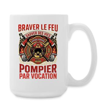 Pompier sapeur pompier feu héros vocation - Grande tasse 440 ml - blanc - Droite