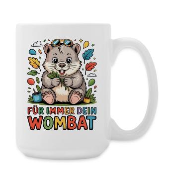 Für Immer Dein Wombat - Große Tasse 440 ml - Weiß - Rechts