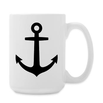 Anchor Maritime Ship Logo - Large Mug 440 ml - white - Right