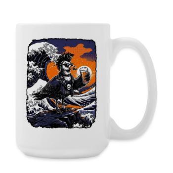 Kawaii Punker Seagull Beer - Large Mug 440 ml - white - Right