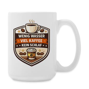 Viel Kaffee, Kein Schlaf - Große Tasse 440 ml - Weiß - Rechts