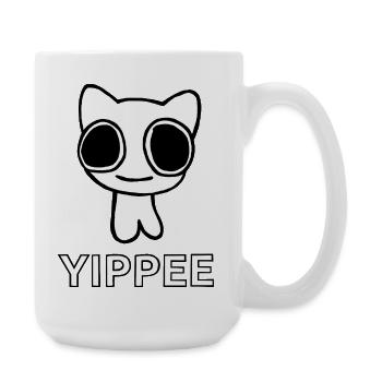 Yippee Autism Cat - Large Mug 440 ml - white - Right