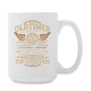 Oldtimer 1976 Jahrgang Vintage Geburtstag Geschenk - Große Tasse 440 ml - Weiß - Rechts