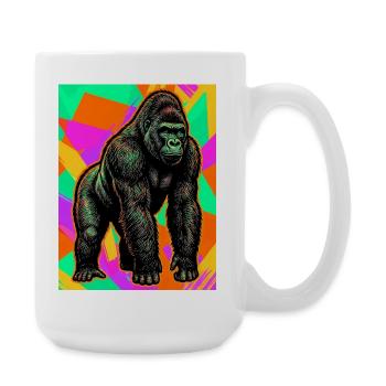 Gorilla - Große Tasse 440 ml - Weiß - Rechts