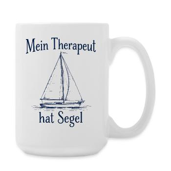 Graphique drôle de voilier drôle de voilier - Grande tasse 440 ml - blanc - Droite