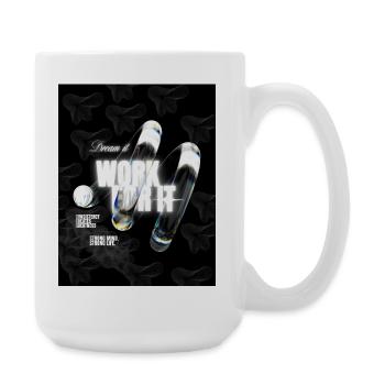 Dream It Work For It|T-Shirt MotivationGoalsSucces - Large Mug 440 ml - white - Right
