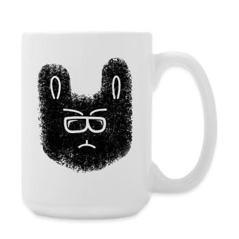 Nerdhase mit Brille - Große Tasse 440 ml - Weiß - Rechts