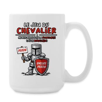 Le jeu du chevalier - Grande tasse 440 ml - blanc - Droite