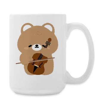 Bear Cello Charm - Large Mug 440 ml - white - Right