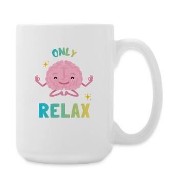 Regenbogen-Zen-Gehirn - Große Tasse 440 ml - Weiß - Rechts