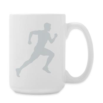 Sprint de silhouette en course - Grande tasse 440 ml - blanc - Droite