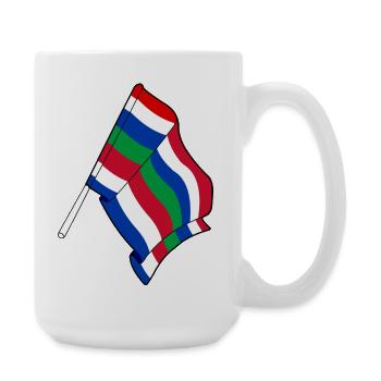 Schiermonnikoog-Flagge – Inselstolz - Große Tasse 440 ml - Weiß - Rechts
