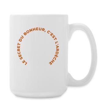 Le Secret Du Bonheur C Est L Ardeche T-Shirt Ca... - Grande tasse 440 ml - blanc - Droite