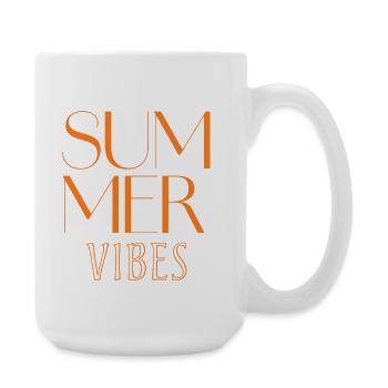 Summer Vibes Typo Design - Large Mug 440 ml - white - Right
