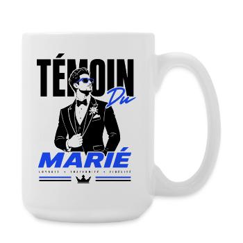 Témoin du Marié Élégance Premium - Grande tasse 440 ml - blanc - Droite