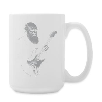 Darwin jouant de la guitare Evolution - Grande tasse 440 ml - blanc - Droite