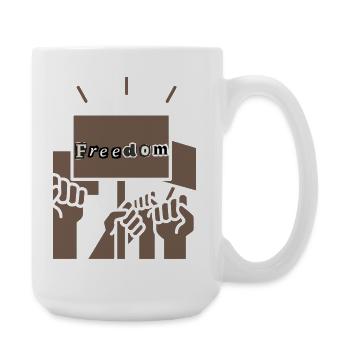 freedom - Large Mug 440 ml - white - Right