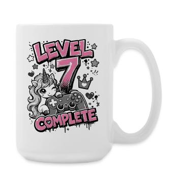 Level 7 Completed - Unicorn Controller - Large Mug 440 ml - white - Right